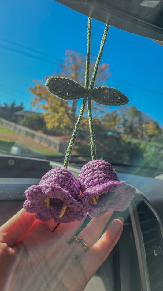 Hanging crochet Lily of the Valley