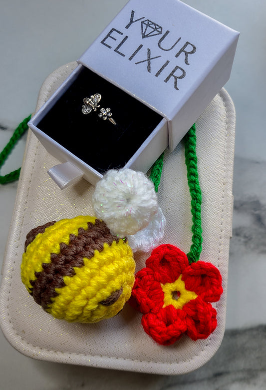 Bundle Hanging crochet & Bee Ring🐝