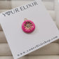 Gold Pink flower charm