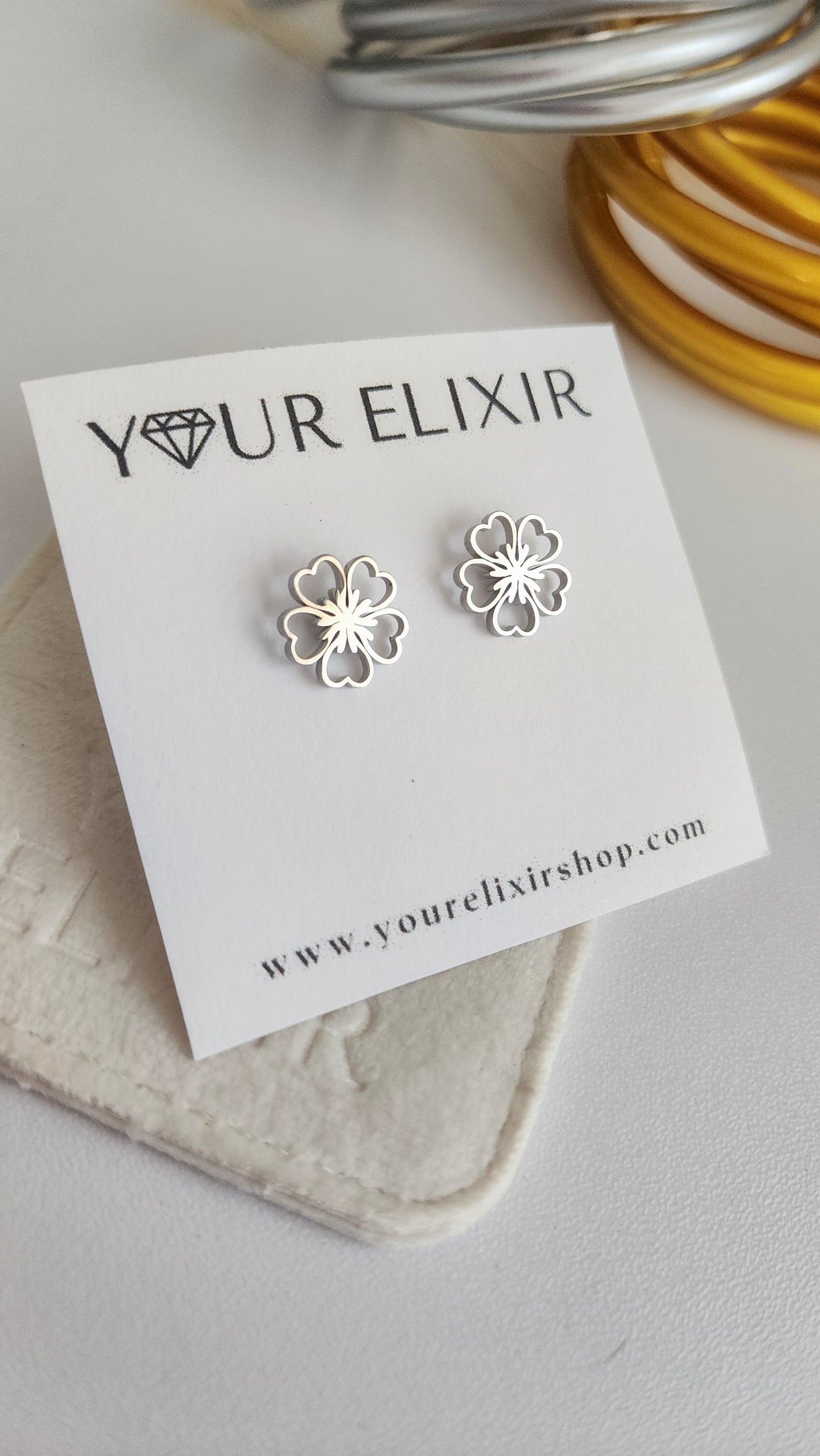 Cherry blosom Flower Stud Earrings