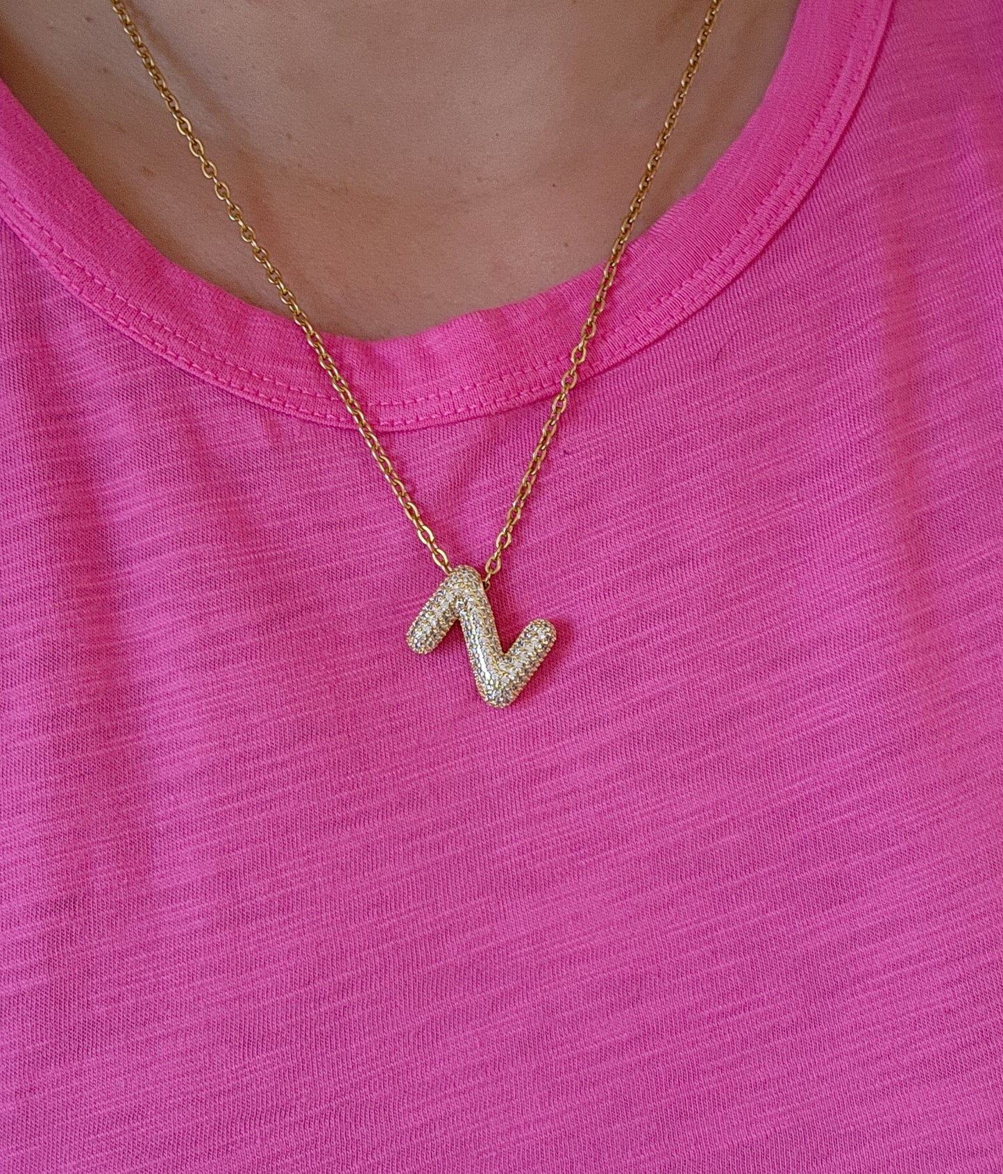 Initial bubble Necklace ( Pre order)