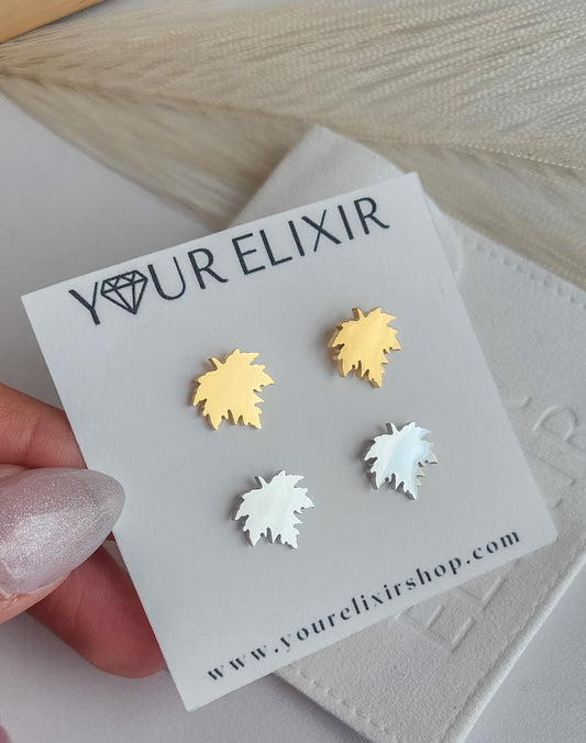 Sugar Maple leaf 🍁 Stud Earrings