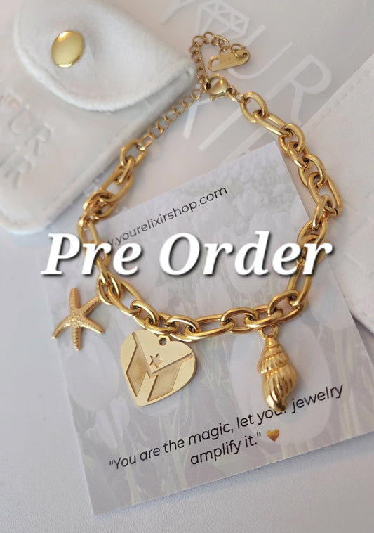 Pre order ** Sueño Tropical Bracelet Heart Shape