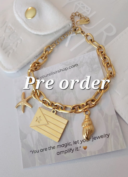 Pre Order ** Sueño Tropical Bracelet Flag Shape