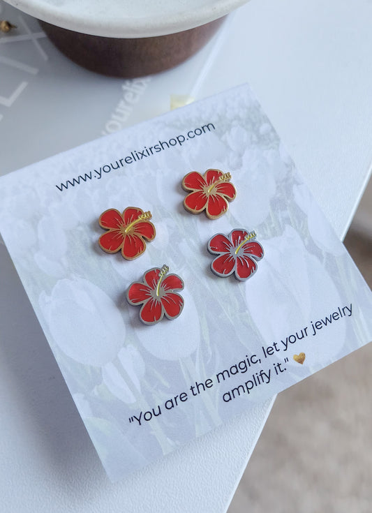 Blooming Red Amapola Earrings