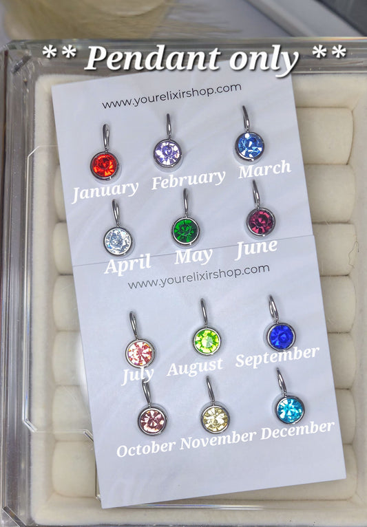 Silver Birthstone Gems Pendant only *