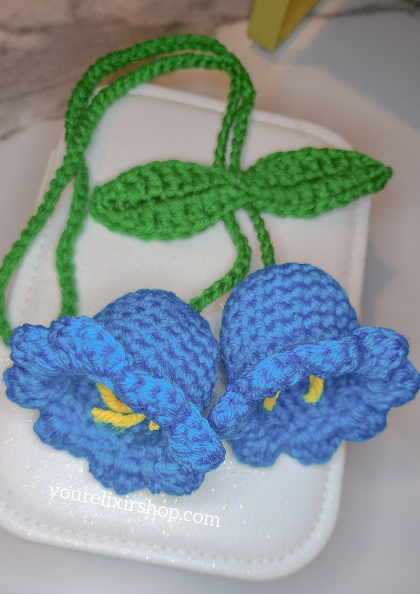 Hanging crochet Lily of the Valley