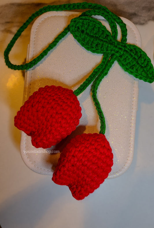 Hanging crochet Tulips