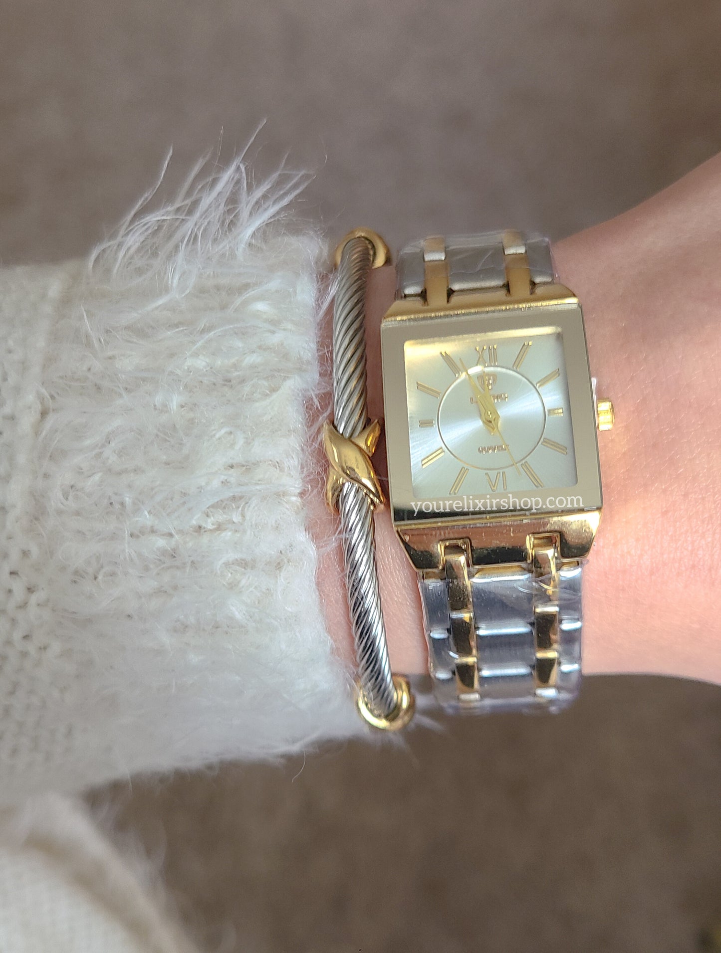 Elegant two-tone watch