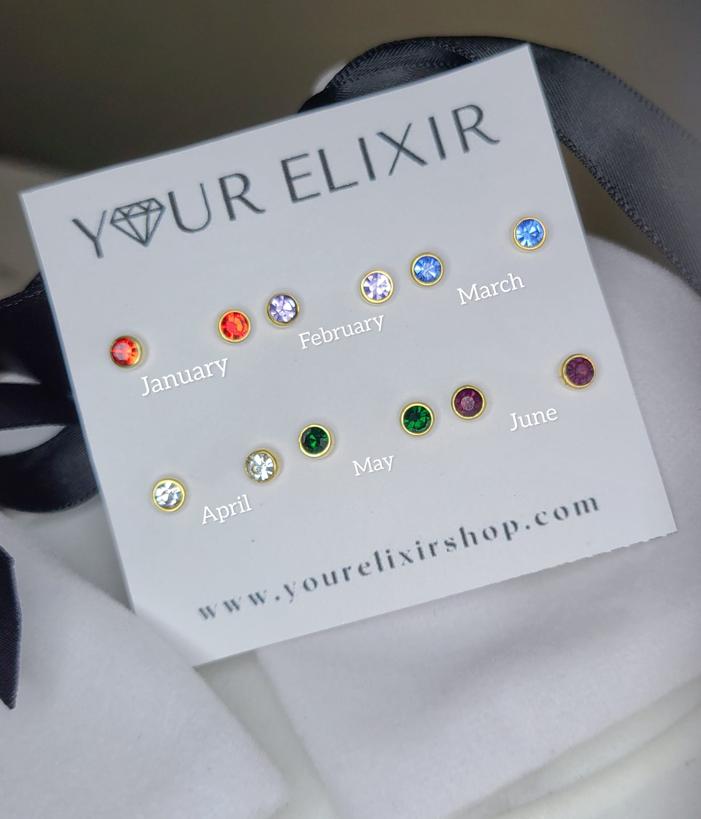 Birthstone Gems Earring Stud