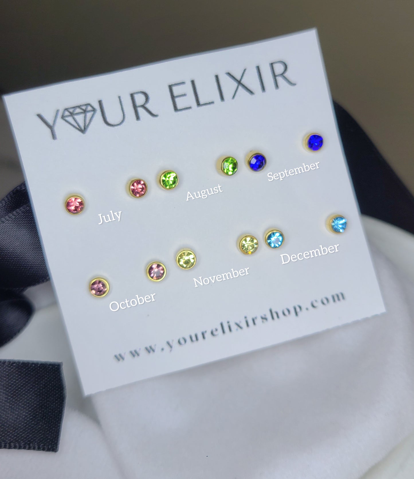 Birthstone Gems Earring Stud