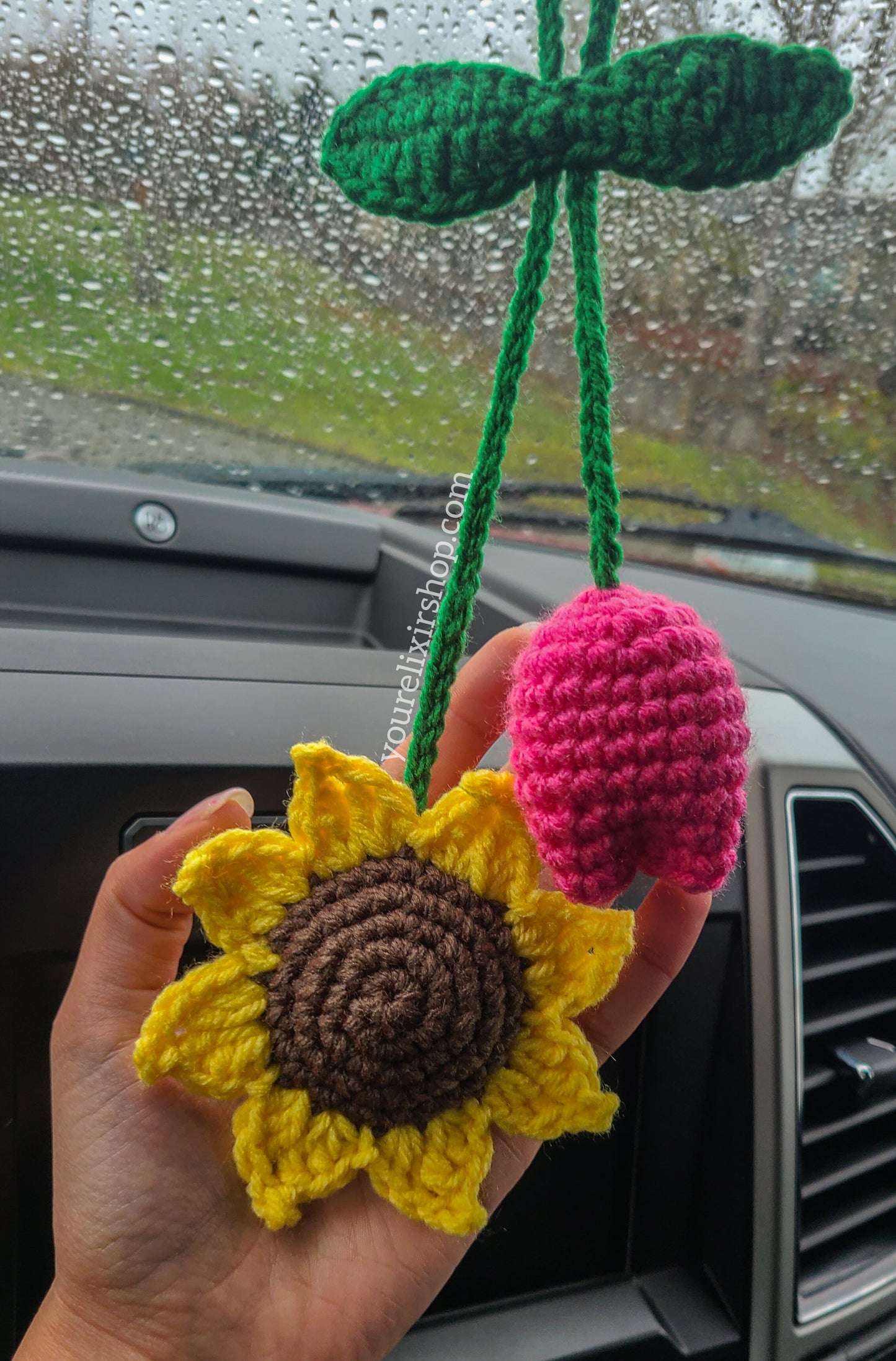 Hanging crochet Sunflower & Tulip 🌻🌷