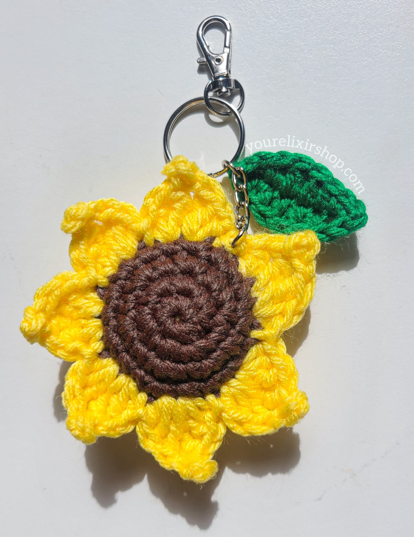 Sunflower Crochet Keychain 🌻