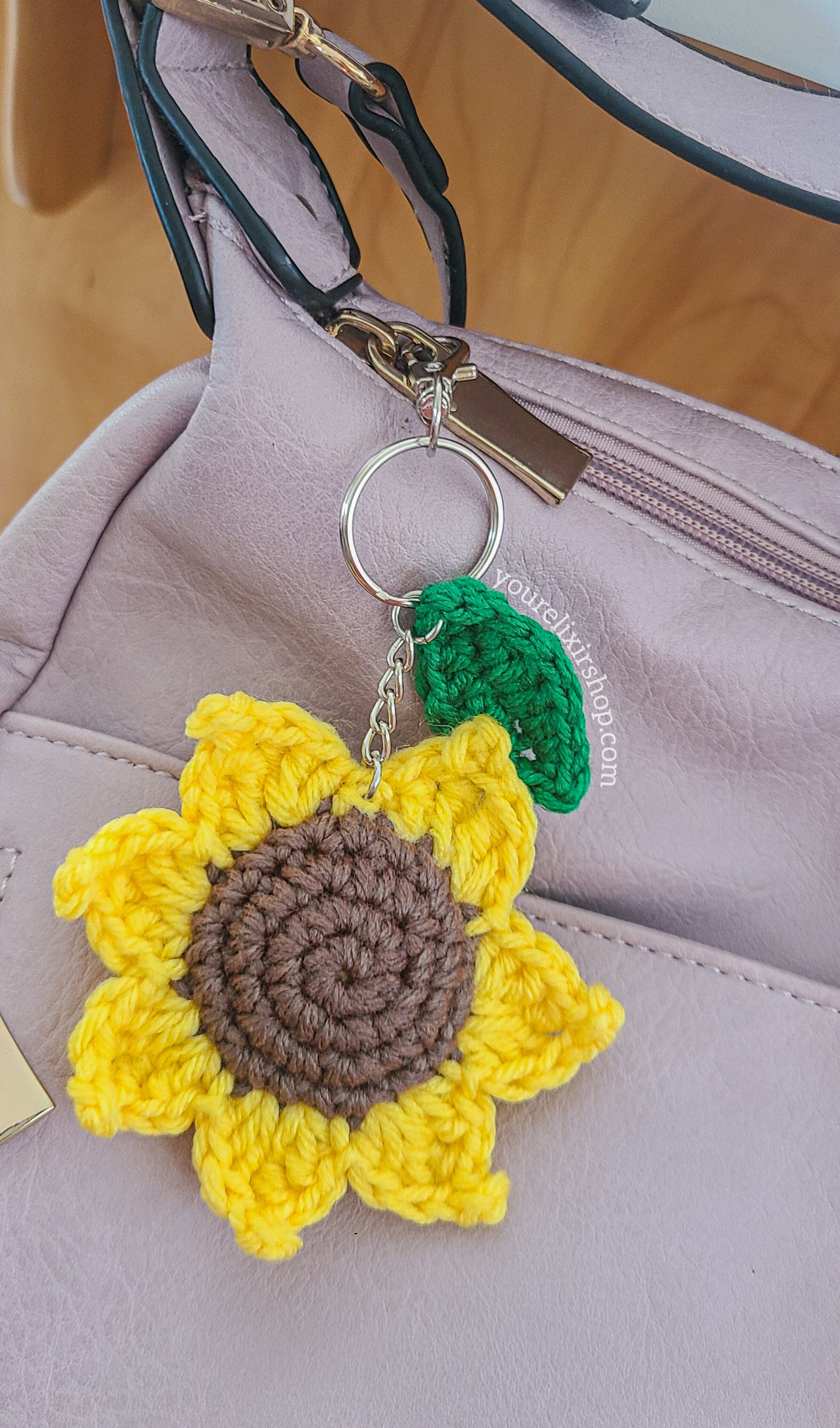 Sunflower Crochet Keychain 🌻