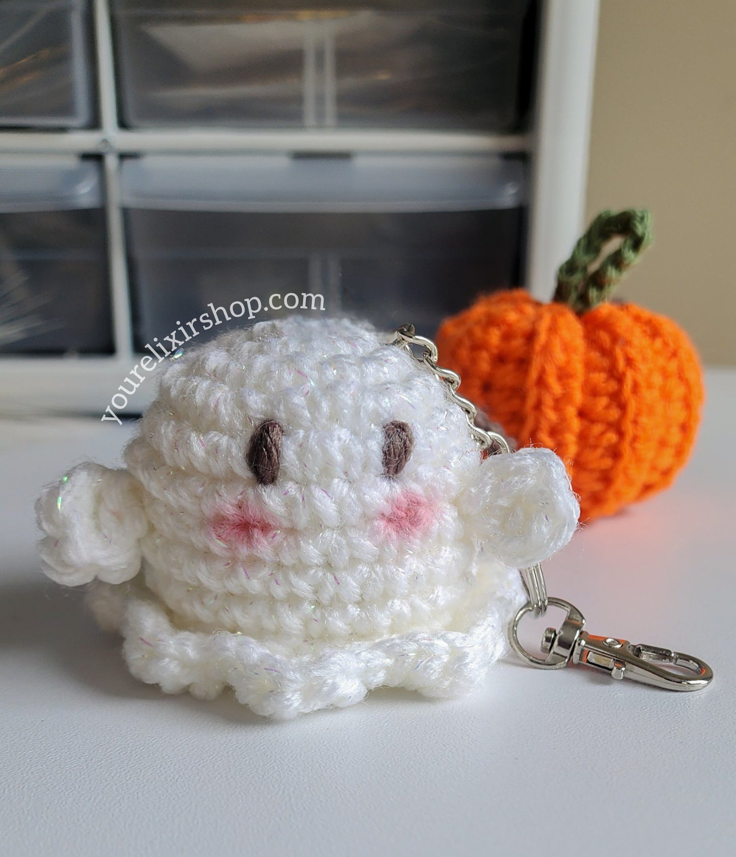 Cute Ghost 👻 Crochet Keychain