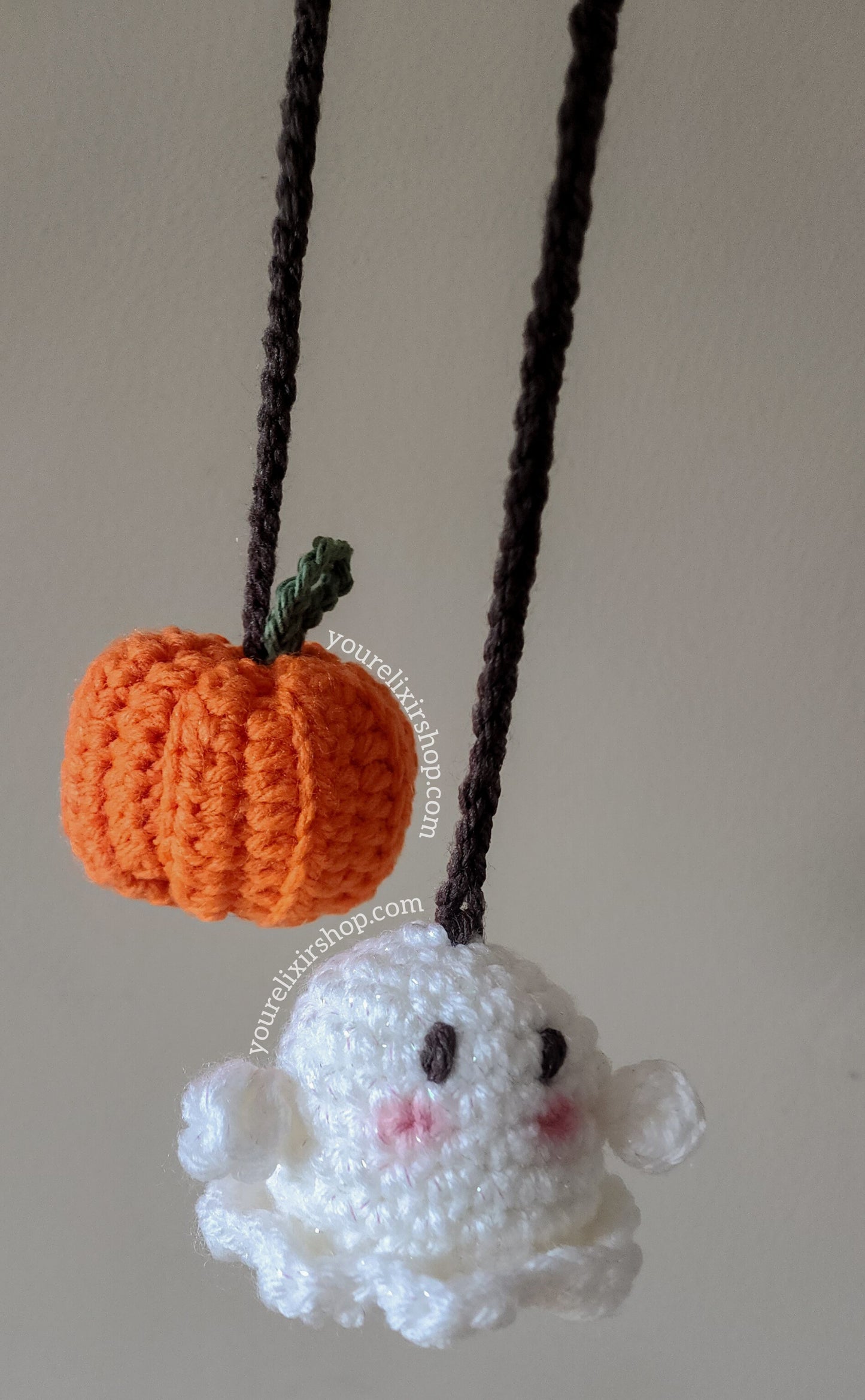 Hanging crochet Ghost 👻 & Pumpkin 🎃