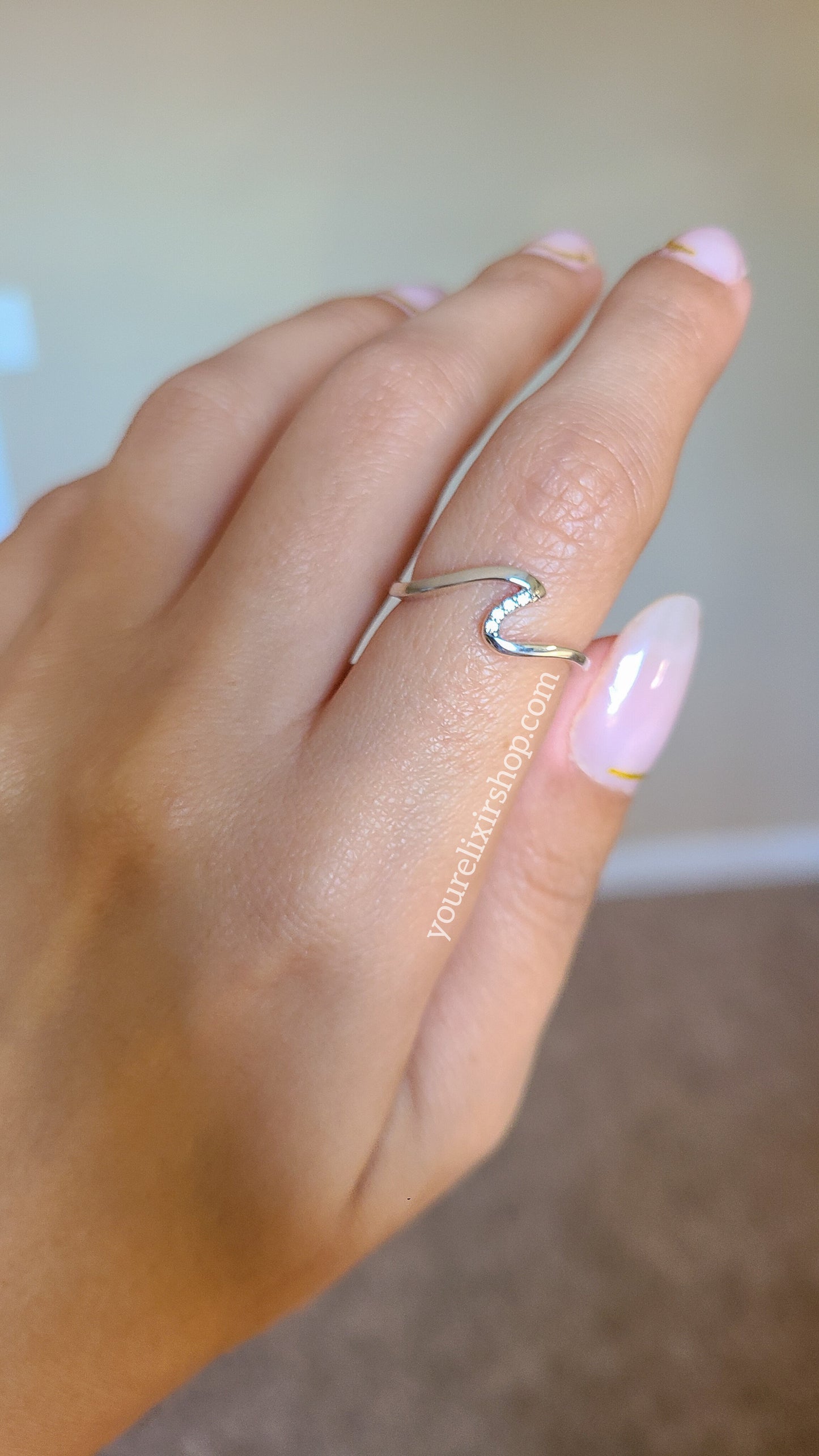 Sterling Silver Wave Ring