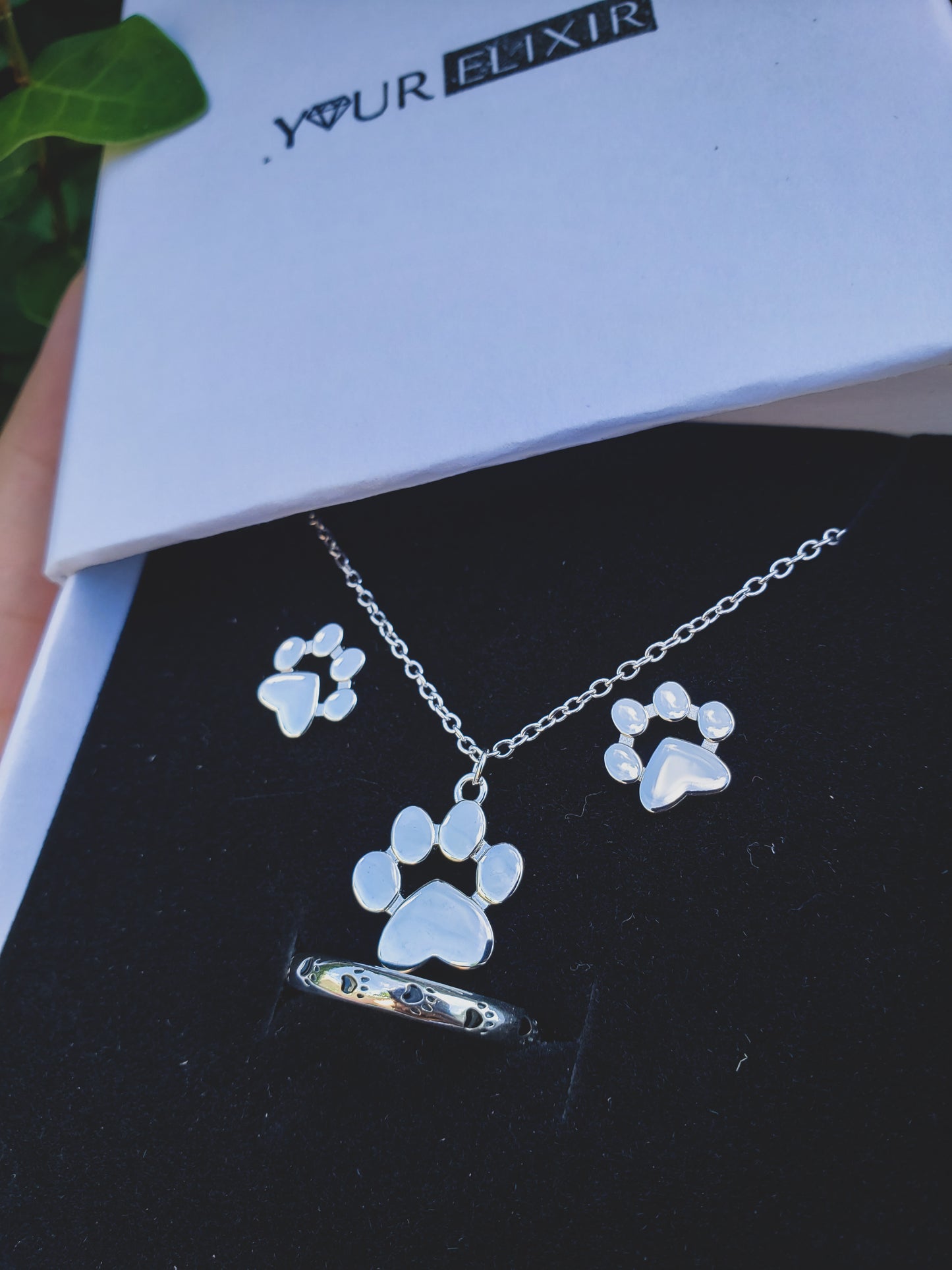 Sterling Silver Paw Earrings