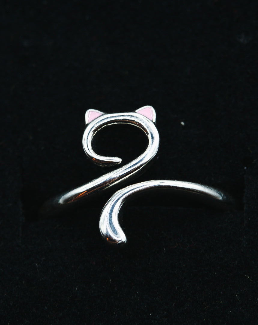 Sterling Silver Cat Ring