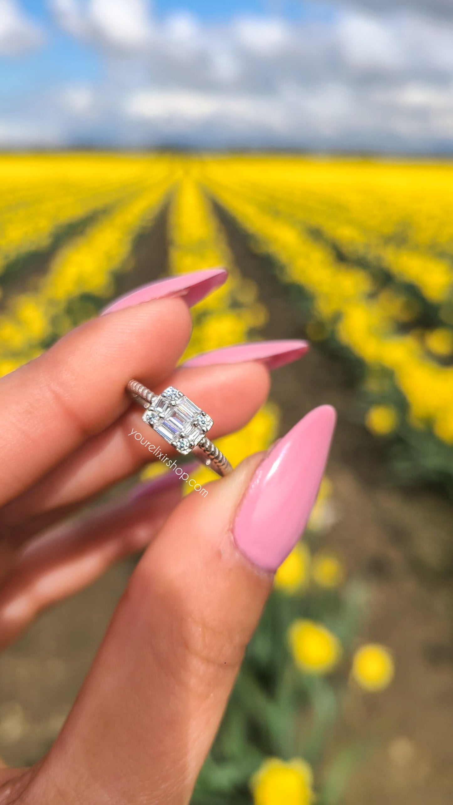 Sterling Silver Crystal Ring