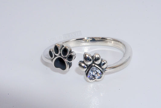 Sterling Silver Paws Ring