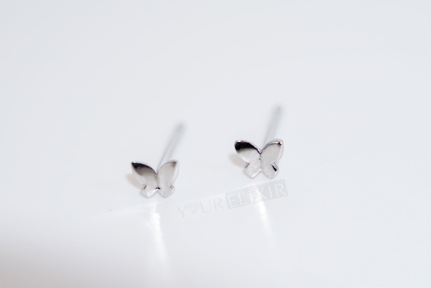 Sterling Silver Tiny Butterfly Earrings