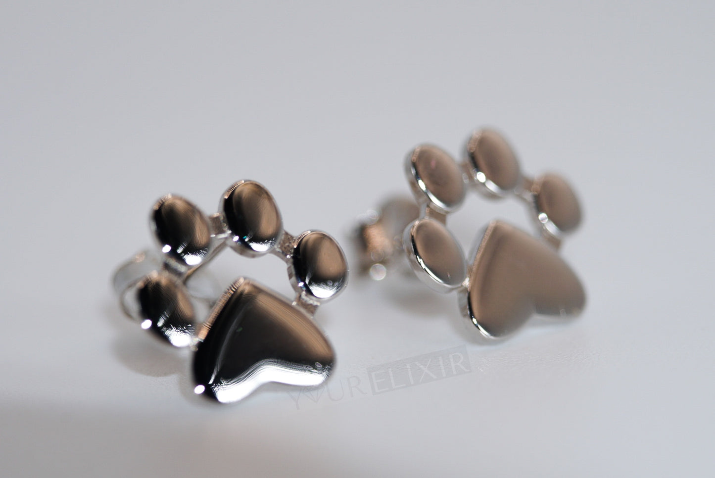 Sterling Silver Paw Earrings